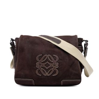 Loewe Pre-owned Loewe Nubuck Anagram Crossbody Ladies PKYK4FLGCPVUXTJJ