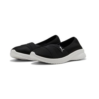 Puma Sneaker PUMA ADELINA 2, Damen, Gr. 37,5, schwarz-weiss (puma schwarz, puma wei&szlig;), Textil, Schuhe Sneaker