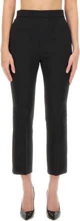 Max Mara Cropped Broeken - Dames - Vrijetijds broeken - Zwart - XS - Polyester - Broeken