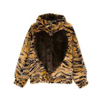 Kenzo Faux Fur & Shearling Jackets, male, Multicolor, Size: M Tiger Blouson