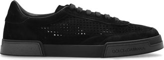 Dolce & Gabbana Schoenen, Heren, Zwart, 41 1/2 EU, Suède, Sneakers Portofino