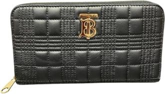 Burberry Pre-owned Wallets, female, Black, Size: ONE SIZE Pre-owned Leather Wallet