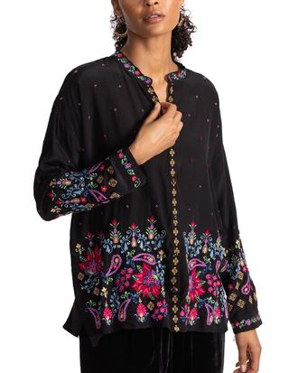Johnny Was Audrey Silk Shirt