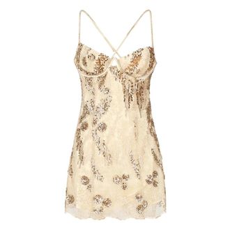 For Love & Lemons Mujer, Vestidos, Amarillo, Talla: XS