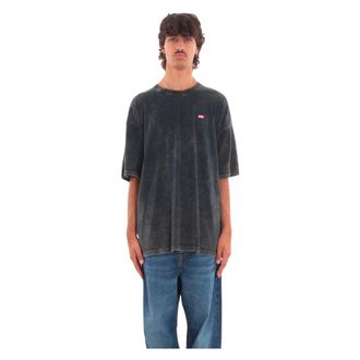 Diesel T-Shirts, male, Black, Size: XL T-Boxt Acid Wash Tee