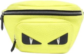 Fendi Pre-owned BAG Bugs Calf Waist Bag - Dames - Vintage Heuptassen - Geel - ONE Size - Leer - Vintage