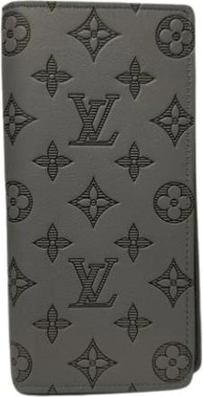 Louis Vuitton Pre-owned Monogram Shadow Long wallet (bi-fold) - Dames - Vintage Accessoires - Grijs - ONE Size - Vintage