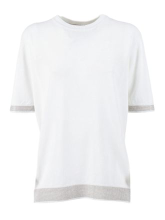 PESERICO Minimalist Short Sleeve Linen Sweater