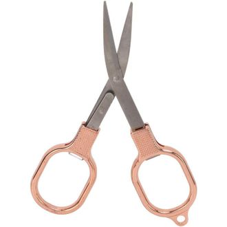 OEM Forbici Da Ricamo Pieghevoli In Acciaio Inox Color Oro Rosa, Lame Affilate Per Tessuti, Design Portatile Per Tagli Precisi