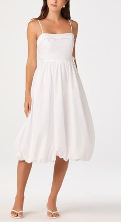 ASTR the Label Dahlia Bubble Hem Cotton Sundress in Off White at Nordstrom, Size X-Small