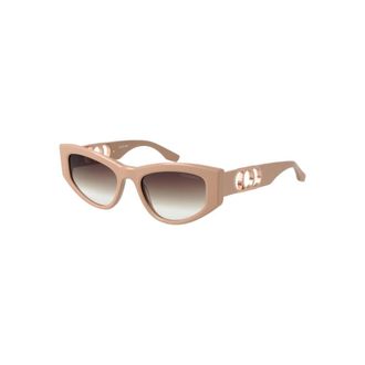 Trussardi Sunglasses, female, Beige, Size: ONE SIZE Acetate Square Frame Sunglasses