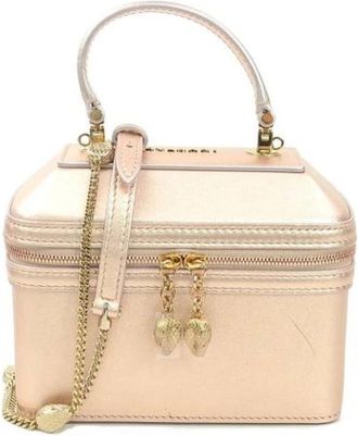 Bulgari Tweedehands leren handtassen - Dames - Vintage Handtas - Beige - ONE Size - Leer - Vintage