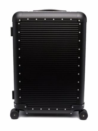 FPM Milano Bank Spinner 68 check-in suitcase - unisex - Polyester/Calf Leather/Calf Leather/Aluminium - OS - Black