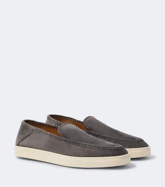Giorgio Armani Galleria 3 suede slip-on shoes