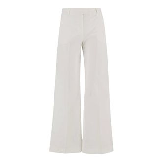 Ql2 Quelledue Wide Trousers, female, White, Size: 2XL Melody Pants