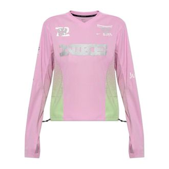 Nike Swift Hardloopshirt met lange mouwen - Dames - Sportshirts - Roze - XL - Polyester - Fitness