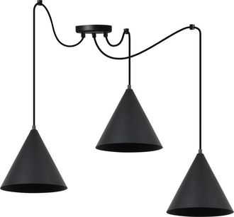 OEM L&aacute;mpara Colgante Soho Spider Negra, 3 Enchufes, 25 Cm, E27