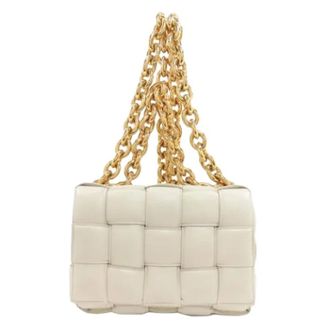 Bottega Veneta Pre-owned Shoulder Bags, female, White, Size: ONE SIZE Pre-owned Fabric Shoulder Bag