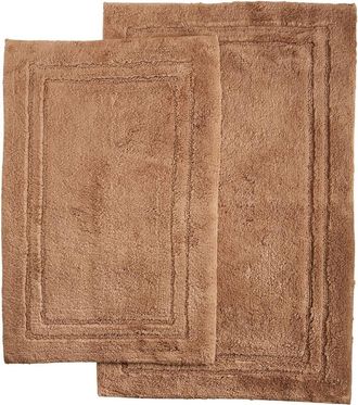 Superior Luxurious Set of 2 Non-Skid Cotton Bath Rugs