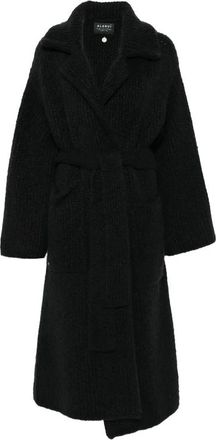 Alanui Ribbed-Knit Belted Coat - female - Alanui - Belted Coats - Black - S - Coats