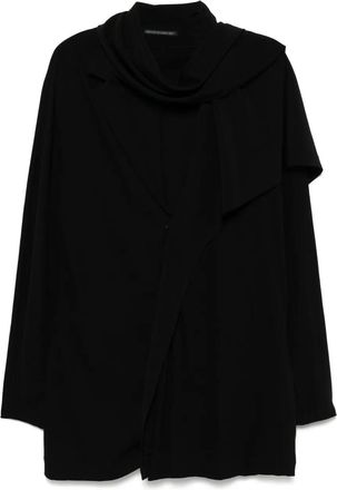 Yohji Yamamoto Blazer con foulard - Nero