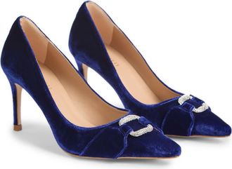 L.k. Bennett Thelma Crystal Oloid Pointed Toe Pump in Imperial Blue at Nordstrom Rack, Size 12Us / 42Eu