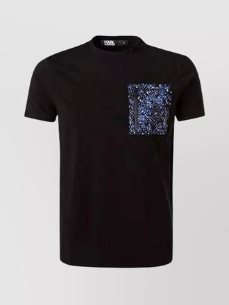 Karl Lagerfeld pocket graphic print round neck t-shirt