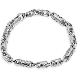 Pompeii3 Mens Mariner With Ribbed/Rolo Links 14k Gold (50gram) or Platinum (80gram) 6-5mm Bracelet 8.5
