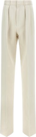 Tom Ford Double Pinch Pantaloni Beige-Uomo