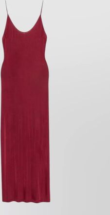 Saint Laurent viscose semi-sheer maxi dress