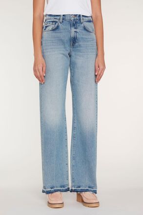 7 For All Mankind Womens Ladies Jeans Tess Trouser Straight Fit - Light Blue - Size 26 (Waist)