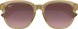 Maui Jim Akahai 62mm PolarizedPlus2 Oversize Square Sunglasses in Brown at Nordstrom
