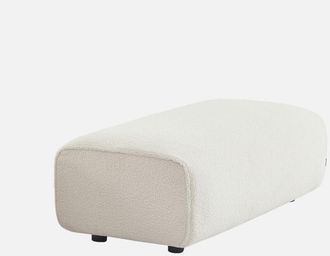 Sweeek Puff, reposapiés para sofá de esquina 2 plazas Wallas borreguito