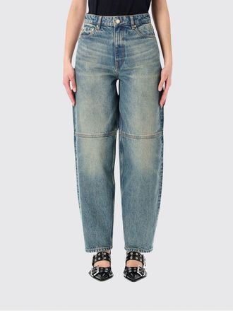 Ganni Stary High-Waisted Baggy Jeans in Organic Cotton Denim