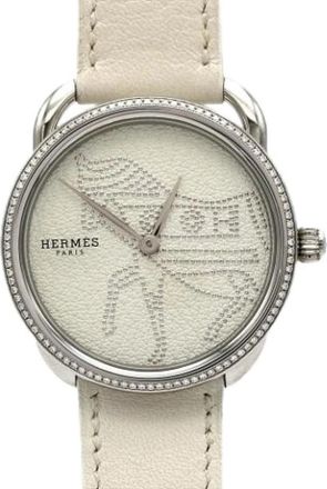 Herm&egrave;s Pre-owned Polshorloge - Dames - Vintage Horloges - Wit - ONE Size - Vintage