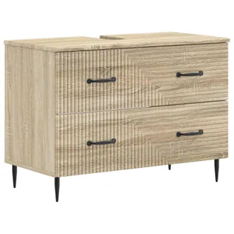 vidaXL Armadio Per Lavabo Da Bagno Haarlem Rovere Sonoma Vidaxl