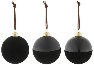 Riffelmacher & Weinberger Weihnachtsbaumkugel »Ø 8 cm, Weihnachtsdeko, Christbaumschmuck, Christbaumkugeln Glas«, (Set, 6 St.), mit Samtdekoration