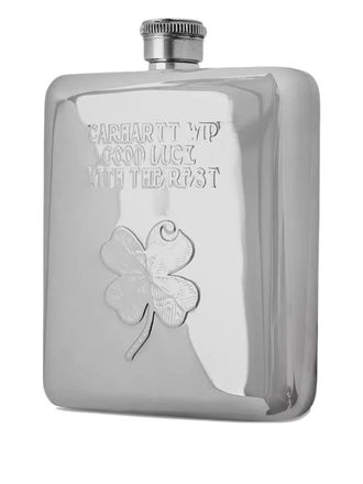 Carhartt Work in Progress engraved flask - unisex - glass - One Size - Silver