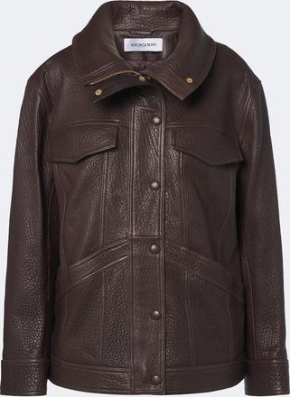Veronica Beard Silversmith leather jacket
