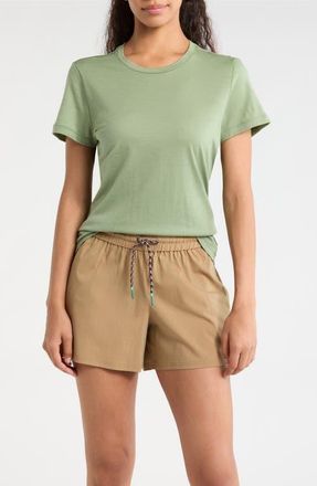 Smartwool Ultralite Short Sleeve Merino Wool Blend T-Shirt in Green Tea at Nordstrom, Size X-Small