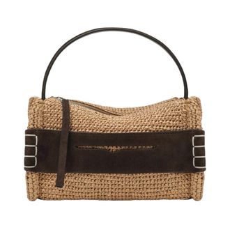 J.W.Anderson Tassen, Dames, Beige, ONE Size, Leer, Kleine Loafer Tas