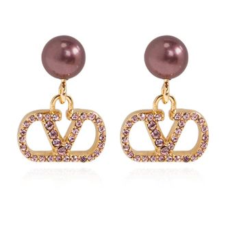 Valentino Garavani VLogo Signature Oorhangers - Dames - Oorbellen - Geel - ONE Size - Accessoires