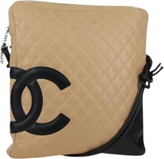 Chanel Pre-owned Cross Body Bags, female, Beige, Size: ONE SIZE Pre-owned Vintage Shoulder Bag