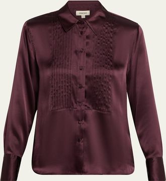 L'agence Divya Pintuck Tux Shirt
