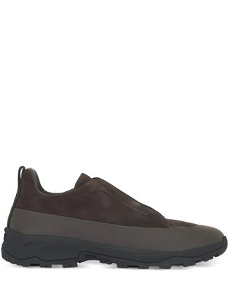 Ermenegildo Zegna Triple Stitch Monte sneakers - men - Calf Suede/Bovine Leather (top grain)/Calf Leather/Rubber - 5.5 - Brown