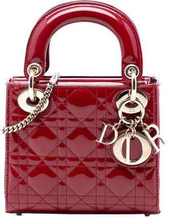 Dior Pre-owned Dior Mini Patent Cannage Lady Dior Ladies 15-BO-0147