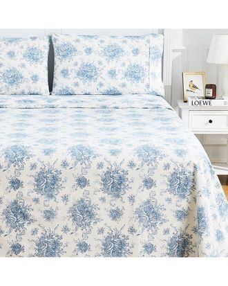 Melange Home M&eacute;lange Home Cotton Soft Flannel Vintage Floral Sheet Set