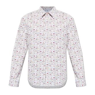 Paul Smith Overhemd met kleurrijke print - Heren - Zakelijke Overhemden - Wit - XL - Katoen - Overhemden