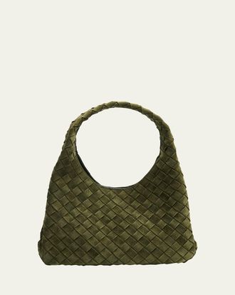 Bottega Veneta Campana Small Suede Top-Handle Bag