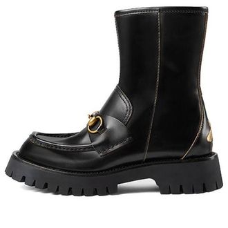 Gucci (WMNS) Gucci Horsebit-Embellished Ankle Boots Black 643900-DS800-1000